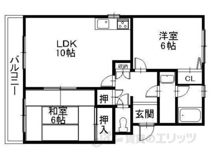 コーポかいつぶりの間取り