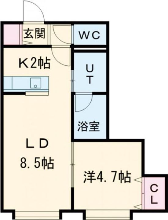 パルティールTM北郷の間取り