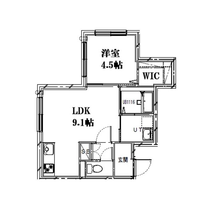 (仮称)二十四軒3-5 新築MS A棟の間取り