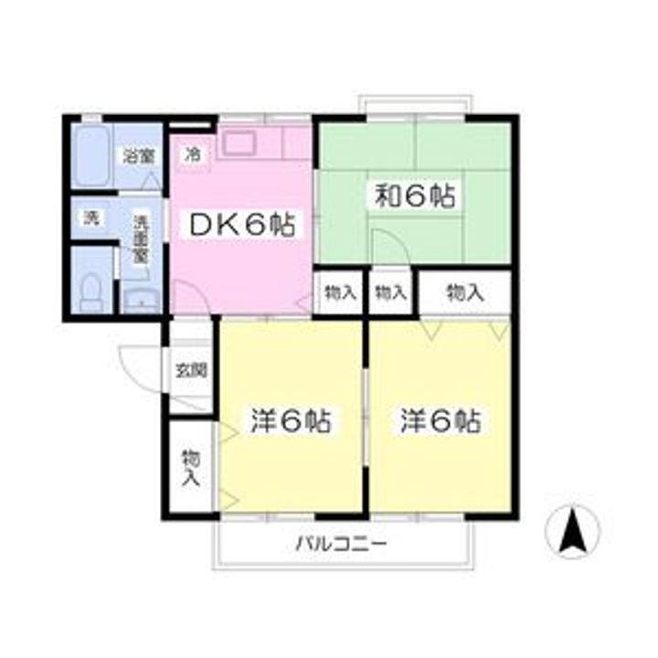 セジュール吉倉Dの間取り