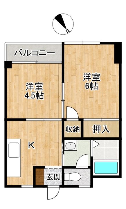 長崎県長崎市白鳥町(マンション)の賃貸物件の間取り