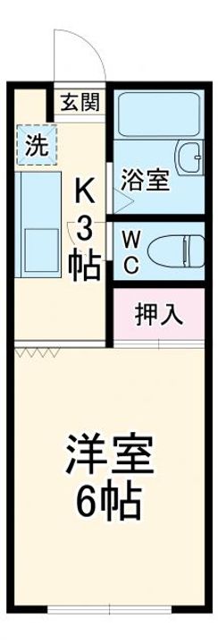 山梨県甲府市宮前町(マンション)の賃貸物件の間取り