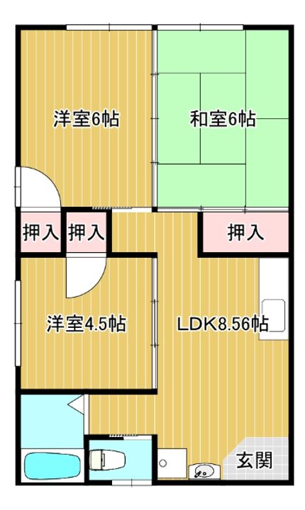 宮崎アパートの間取り