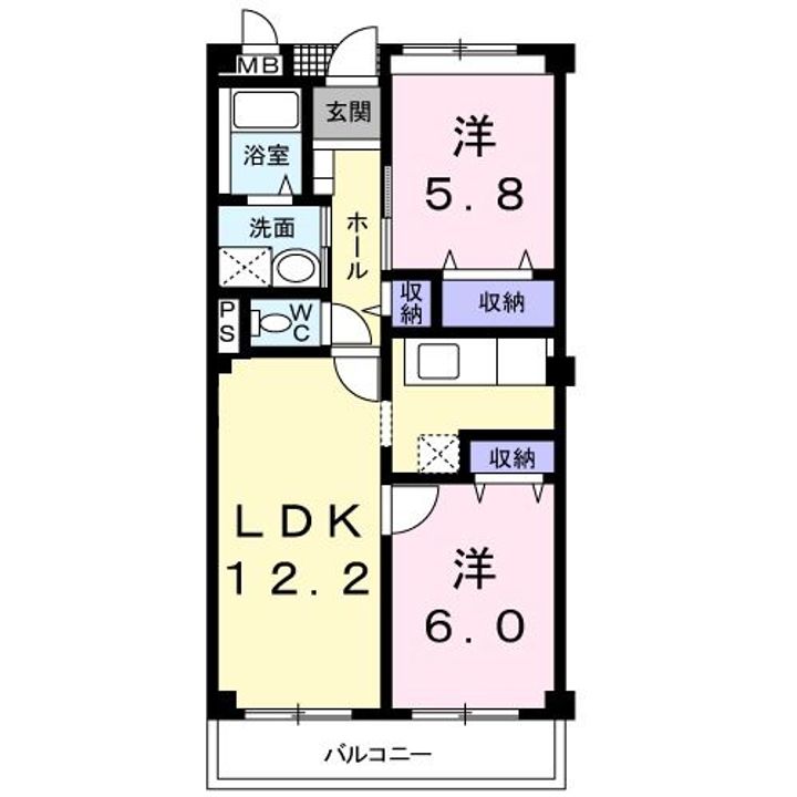 サンヒルズSの間取り