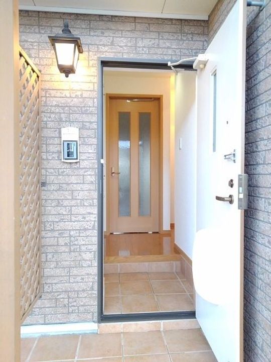 福島県二本松市油井字福岡(アパート)の賃貸物件の玄関