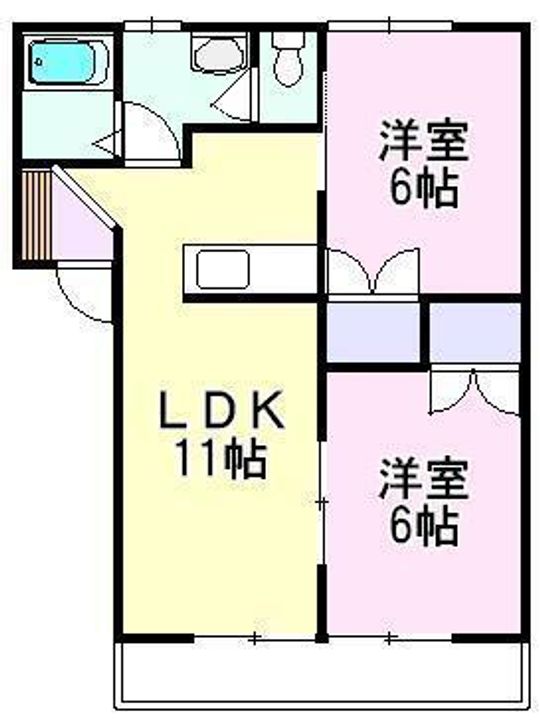 ハイツニューヤナギダA棟の間取り