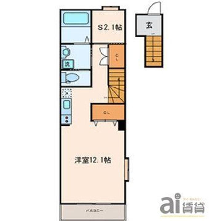 東京都小平市仲町(アパート)の賃貸物件の間取り
