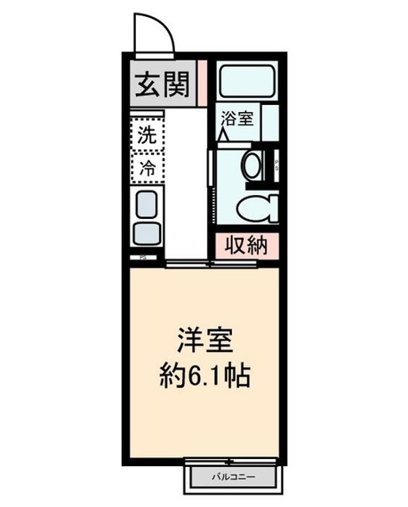 シティハイムワカクサの間取り