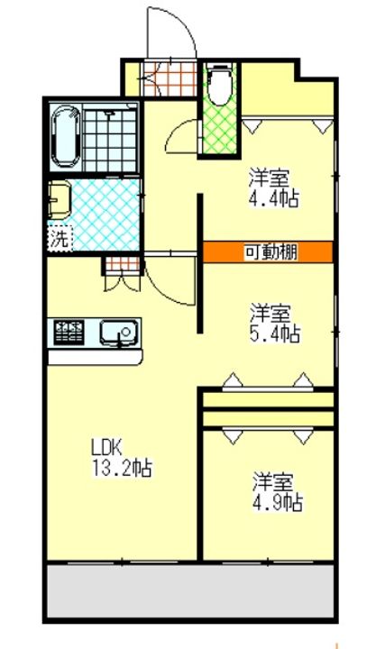 Arista Shirakibaruの間取り