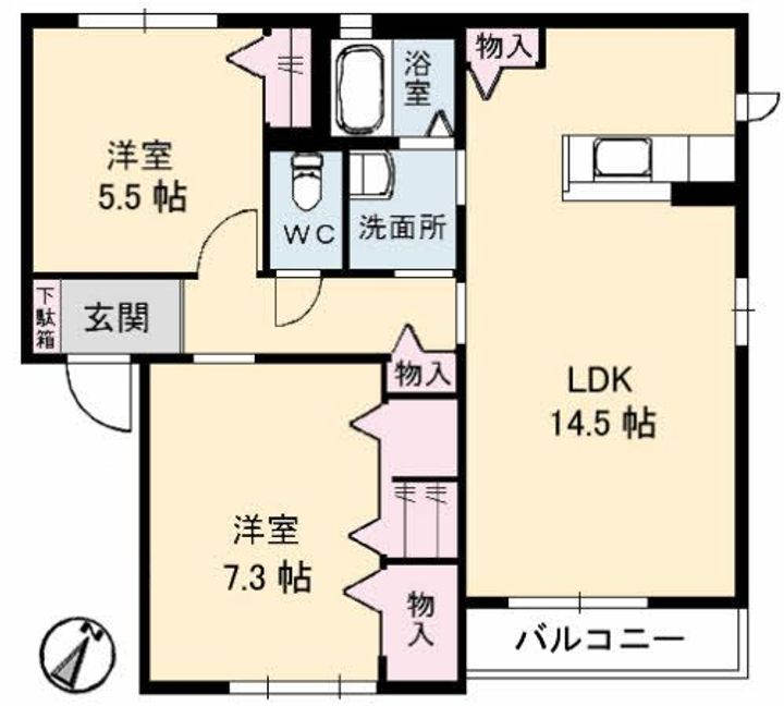 サン・カーサKの間取り