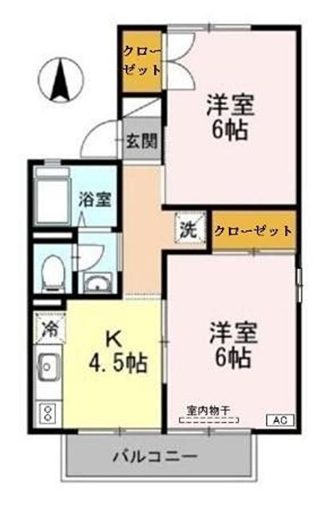 東京都羽村市羽東1(アパート)の賃貸物件の間取り