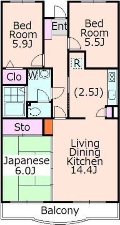 ハビテーション向丘の間取り