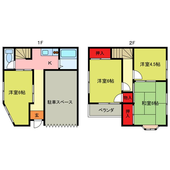 埼玉県坂戸市西坂戸3(一戸建)の賃貸物件の間取り