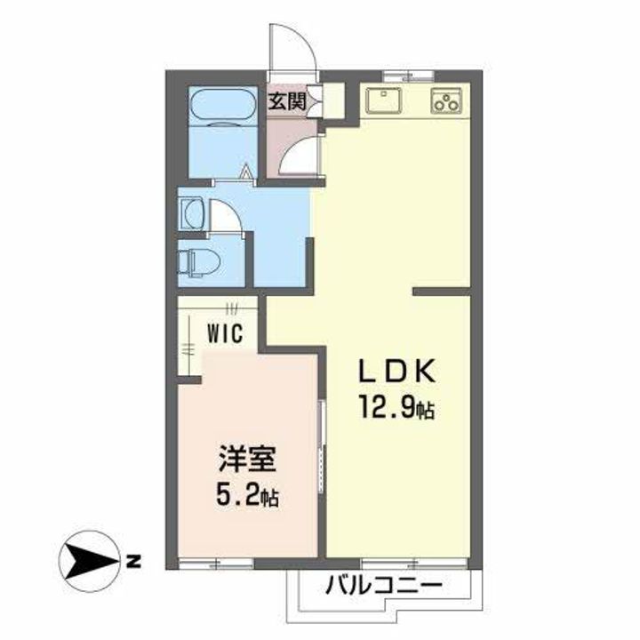 岐阜県岐阜市西河渡2(アパート)の賃貸物件の間取り