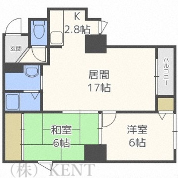 プロシード琴似の間取り