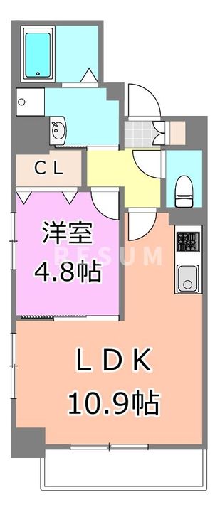 千葉県千葉市中央区本千葉町(マンション)の賃貸物件の間取り