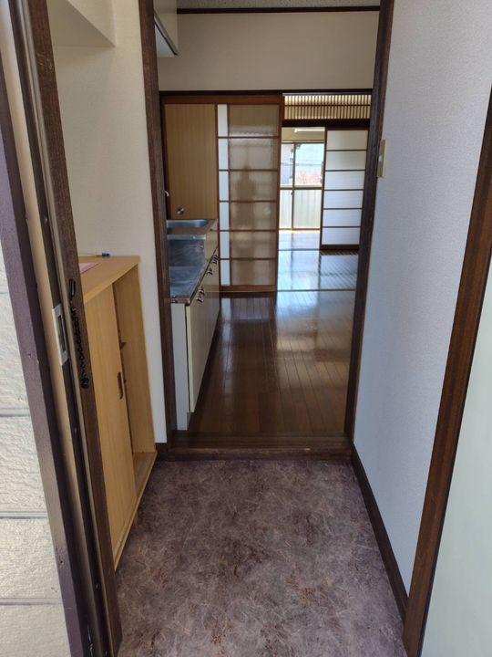 タウンソレイユBの玄関