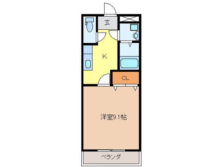 岐阜県岐阜市下土居(アパート)の賃貸物件の間取り