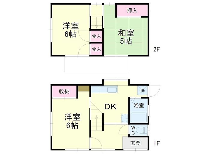 静岡県浜松市中央区鴨江2(一戸建)の賃貸物件の間取り