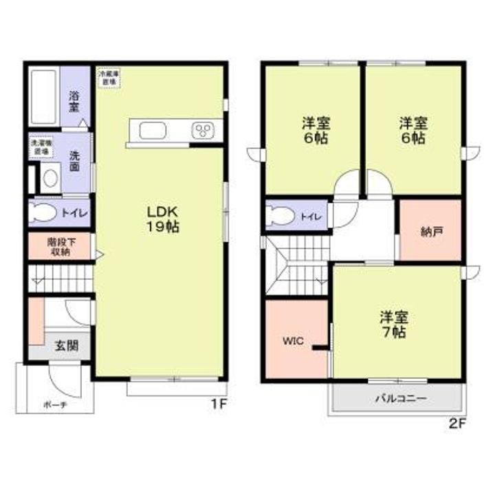 東京都新宿区市谷山伏町(一戸建)の賃貸物件の間取り