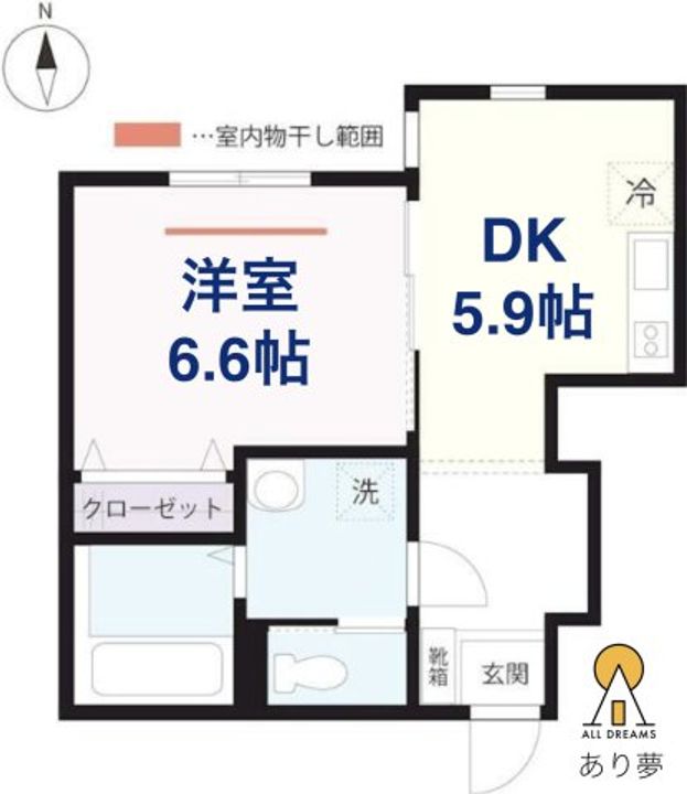 ハーミットクラブハウスmix三ツ沢下町の間取り