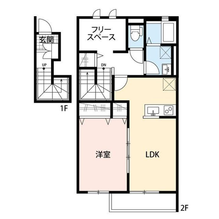 東京都多摩市和田(アパート)の賃貸物件の間取り