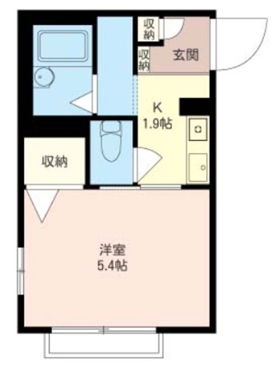 千葉県千葉市中央区新宿1(アパート)の賃貸物件の間取り