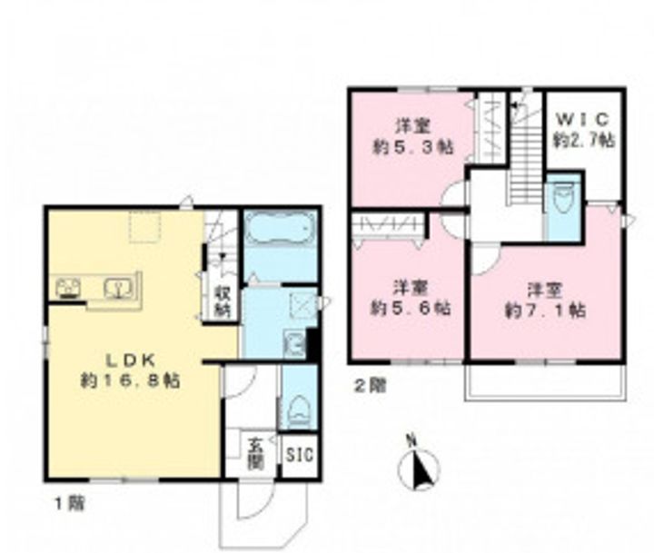 千葉県市川市宮久保3(一戸建)の賃貸物件の間取り