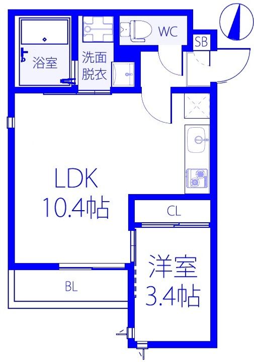 埼玉県蓮田市上1(アパート)の賃貸物件の間取り
