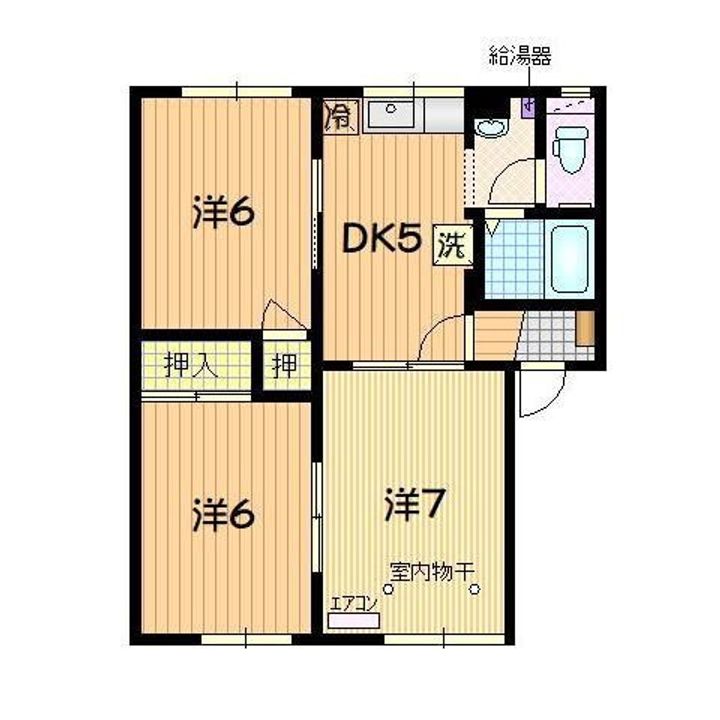 カーティングハウス Cの間取り