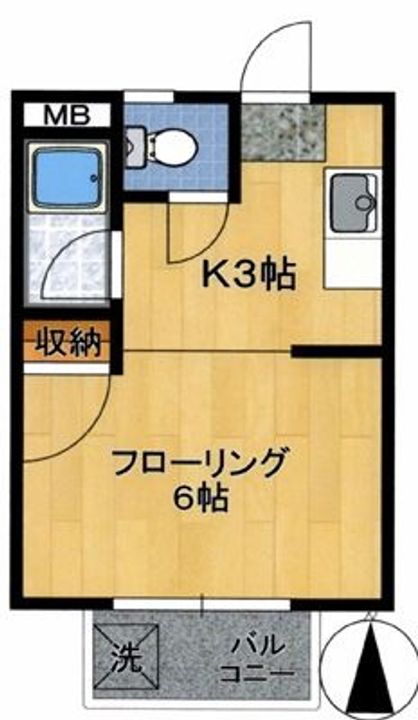 福岡県福岡市中央区今川1(マンション)の賃貸物件の間取り
