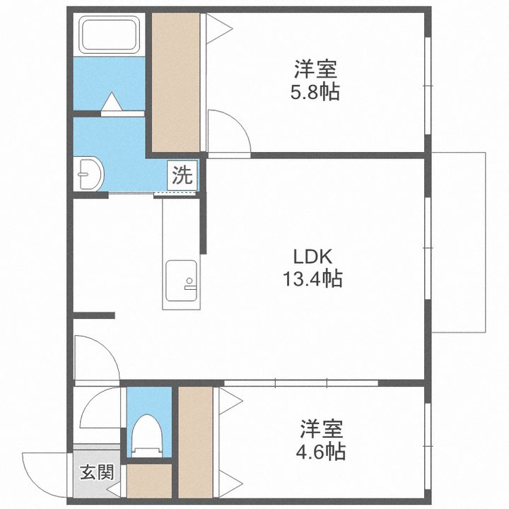 ブランシャールEK琴似の間取り