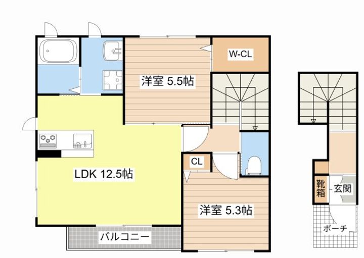 ヴィフ メゾン Nの間取り