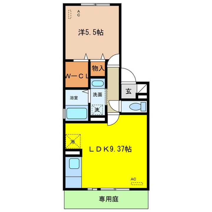 岐阜県養老郡養老町蛇持(アパート)の賃貸物件の間取り
