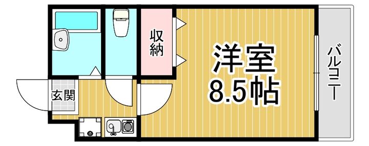 兵庫県西宮市河原町(アパート)の賃貸物件の間取り