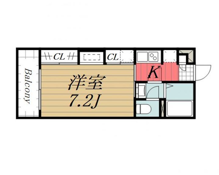 千葉県千葉市美浜区真砂1(アパート)の賃貸物件の間取り