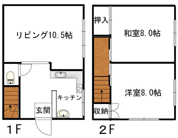 青森県八戸市小中野3(一戸建)の賃貸物件の間取り