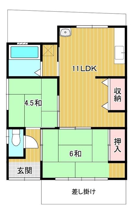 山口県下関市幡生本町(一戸建)の賃貸物件の間取り