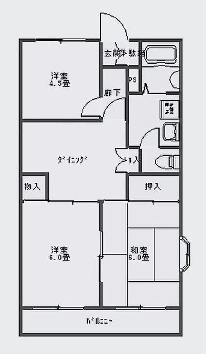 群馬県前橋市南町2(アパート)の賃貸物件の間取り