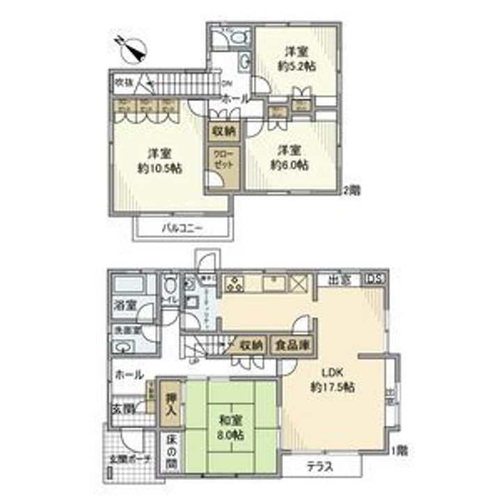 千葉県流山市長崎1(一戸建)の賃貸物件の間取り
