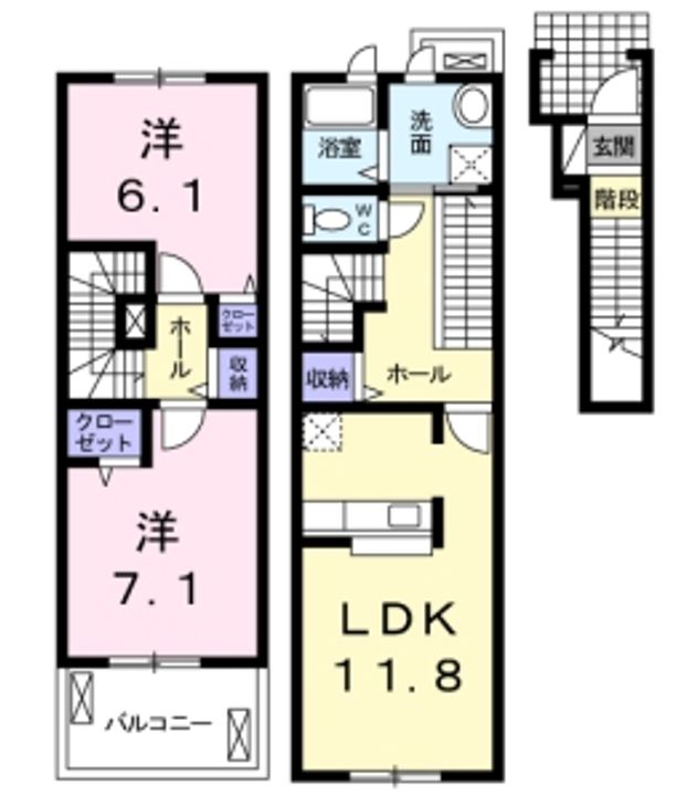 愛知県刈谷市恩田町1(アパート)の賃貸物件の間取り