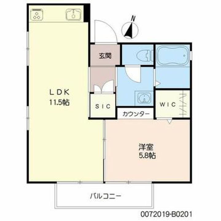 ディアスさくらB棟の間取り