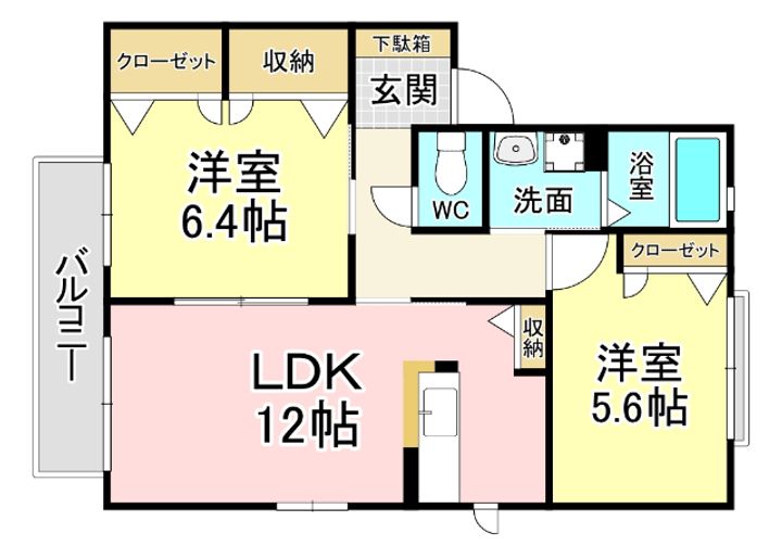咲ら小路II C棟の間取り