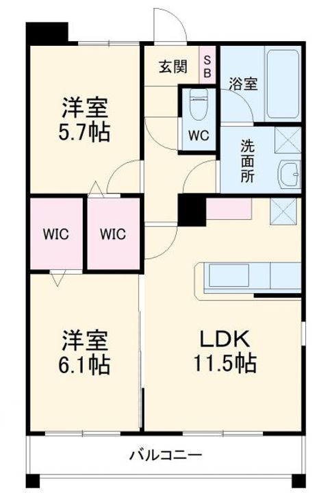 レジデンス二の宮の間取り