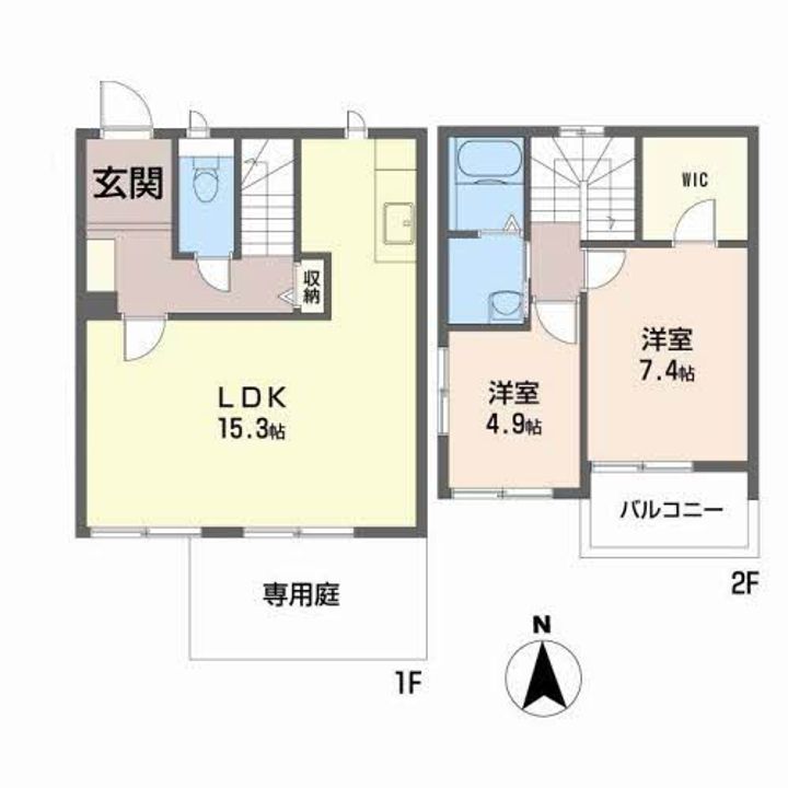 京都府木津川市兜台4(一戸建)の賃貸物件の間取り