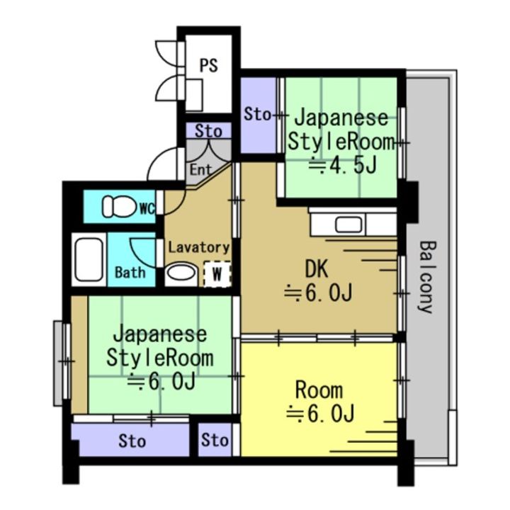 岩手県一関市真柴字中田(マンション)の賃貸物件の間取り