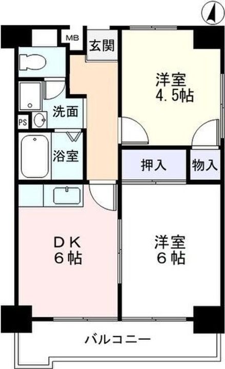 レスポアールEAST21thの間取り
