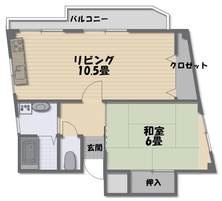 OKハイツ2号館の間取り