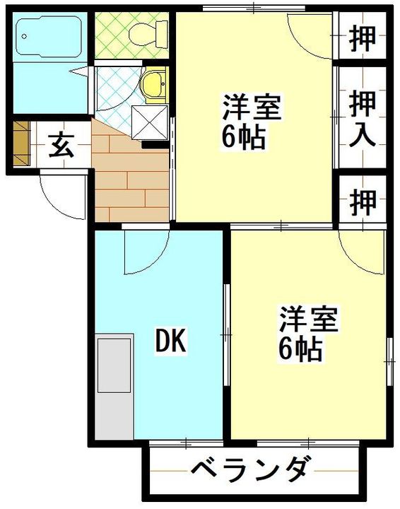 レジデンス本町B棟の間取り