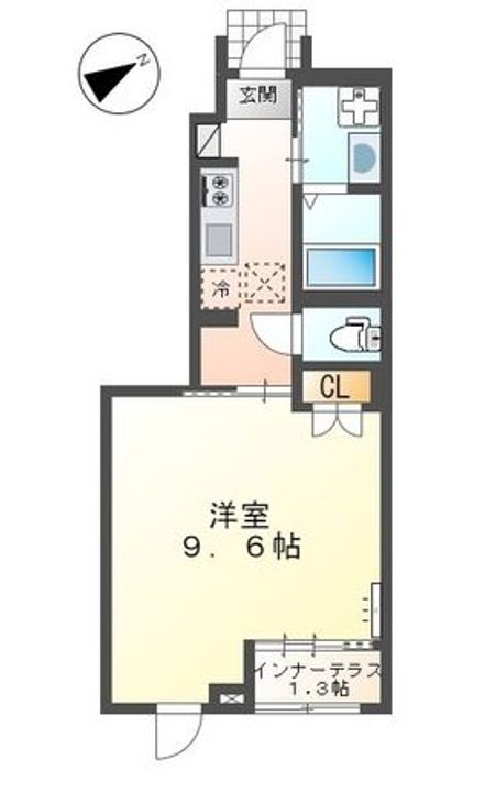 広島県福山市新涯町1(アパート)の賃貸物件の間取り
